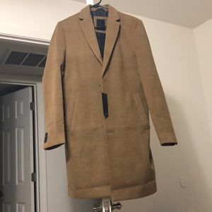 New Look Men’s Camel Brown Topcoat/Overcoat (size S)